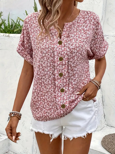 Annika blus med knappslå