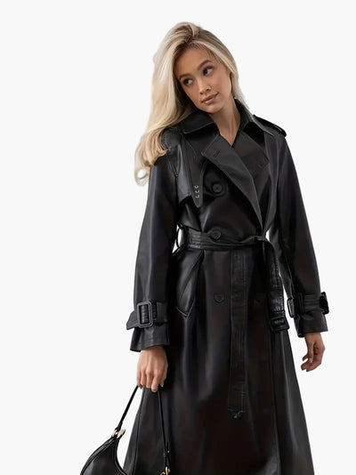 Edith trenchcoat i konstläder