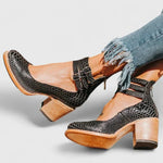 Janelis pumps med blockklack