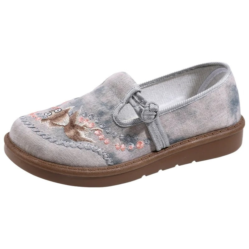 Marie loafers med blommönster