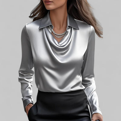 Theresa blus i satin