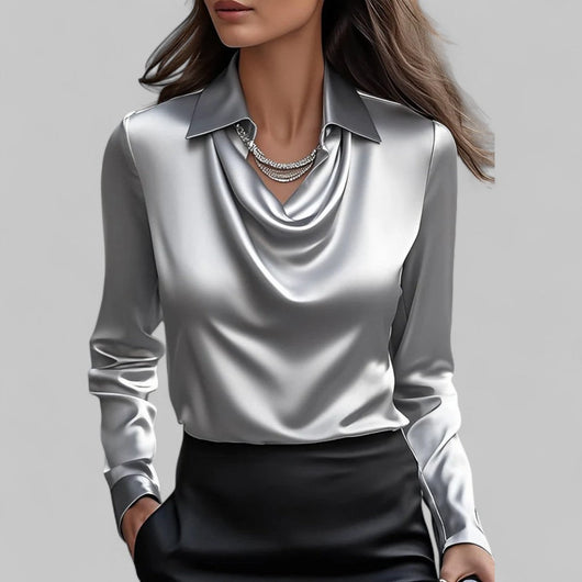 Theresa blus i satin