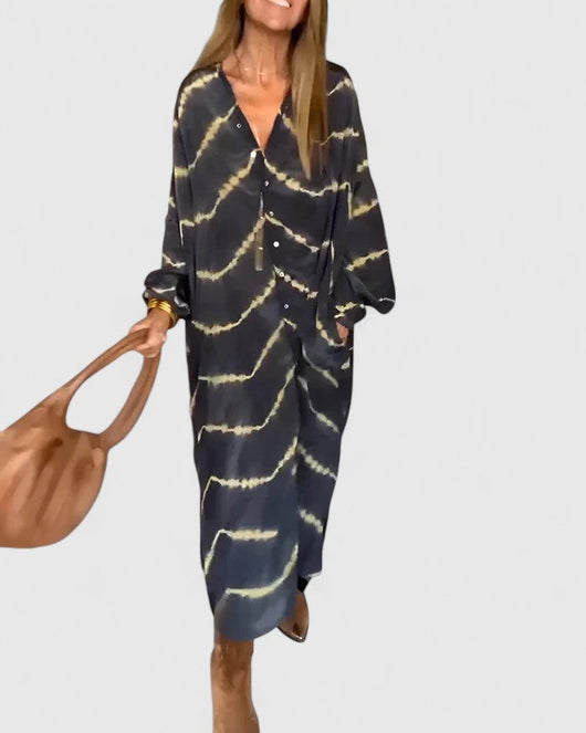 Pauline skjortklänning med knappslå