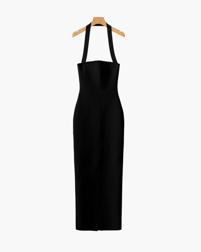 Maxiklänning med halterneck