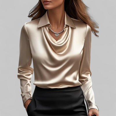 Theresa blus i satin