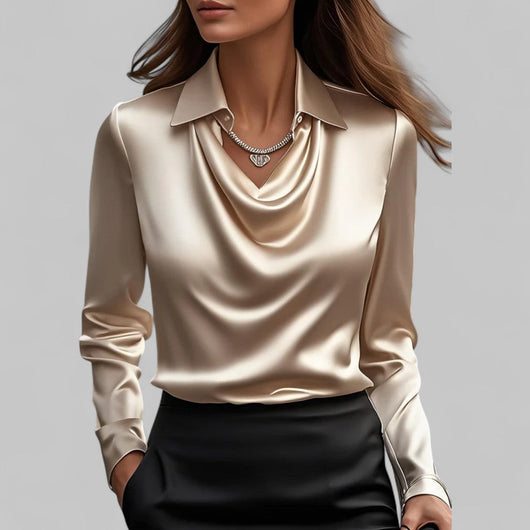 Theresa blus i satin