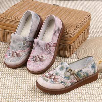 Marie loafers med blommönster