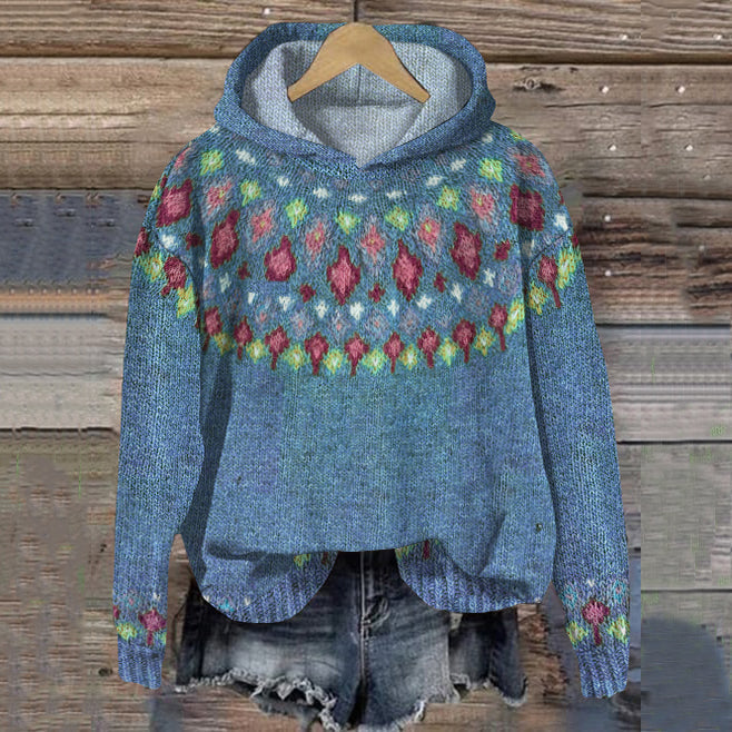 Carolin hoodie i sammet