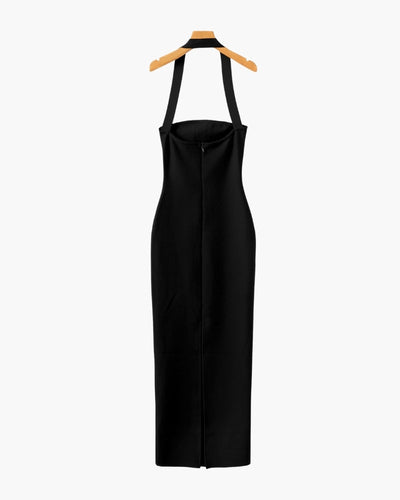 Maxiklänning med halterneck
