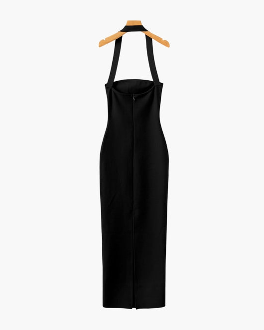 Maxiklänning med halterneck