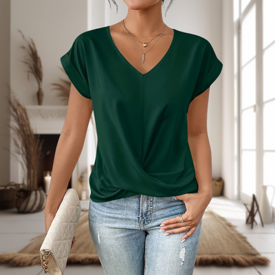Elfriede blus med v-ringning