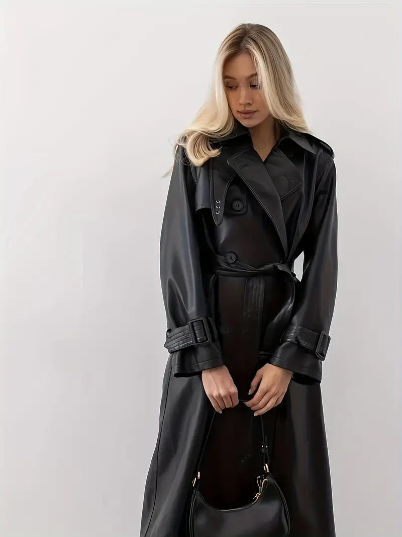 Edith trenchcoat i konstläder