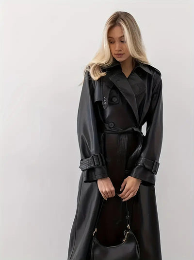 Edith trenchcoat i konstläder