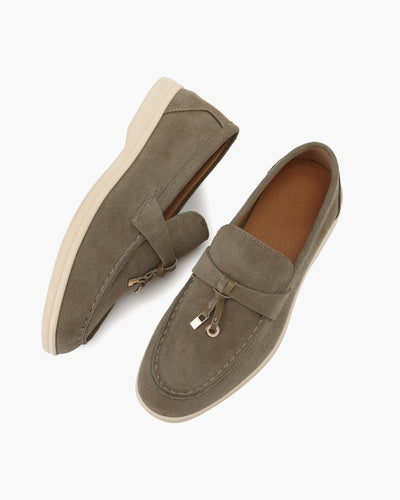 Loafers i läder