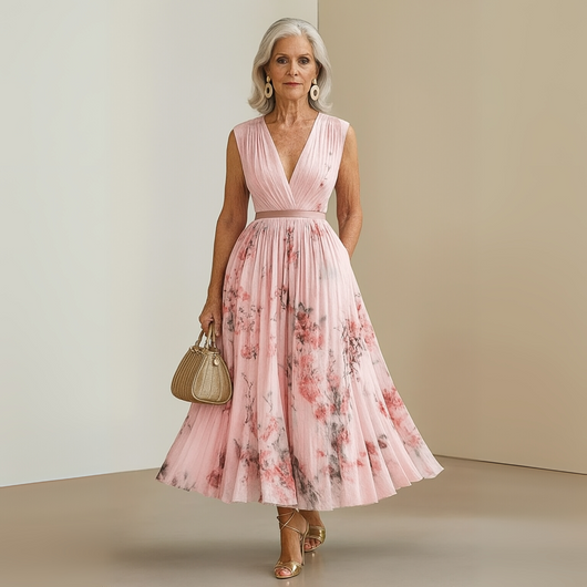 Claudia maxiklänning med ärmlös