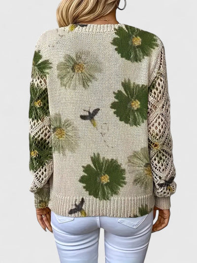 Liza elegant kofta med blommönster