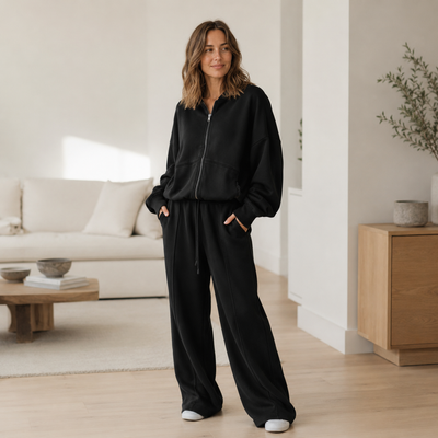 Bente sweatjacka – kort och mysigt oversized