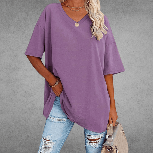 Franziska t-shirt med v-ringning
