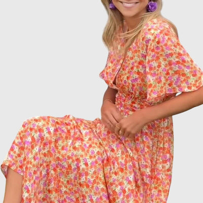 Regine maxiklänning med blommönster