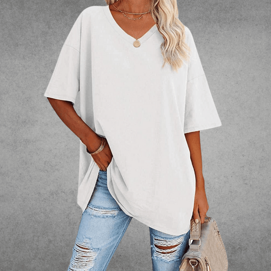 Franziska t-shirt med v-ringning