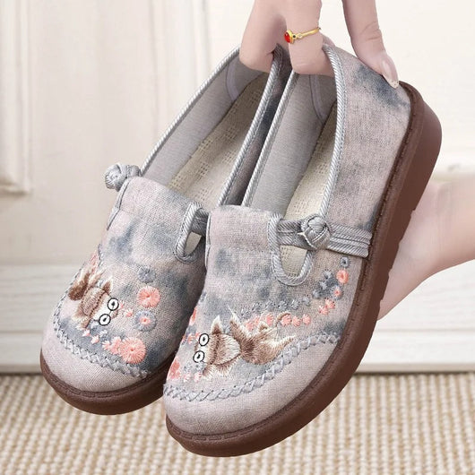 Marie loafers med blommönster