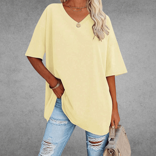 Franziska t-shirt med v-ringning