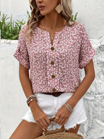 Verna blus med blommönster