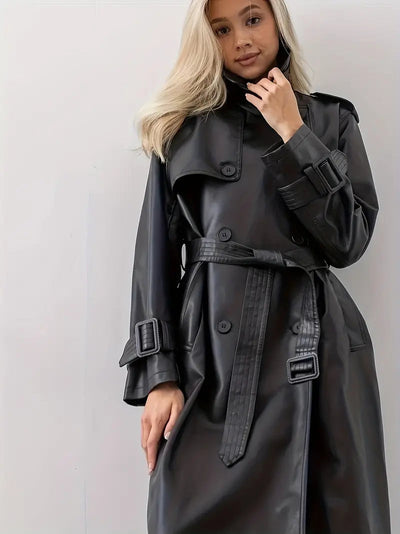 Edith trenchcoat i konstläder
