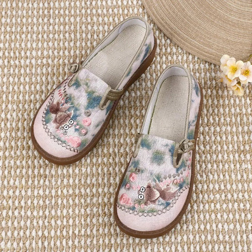 Marie loafers med blommönster