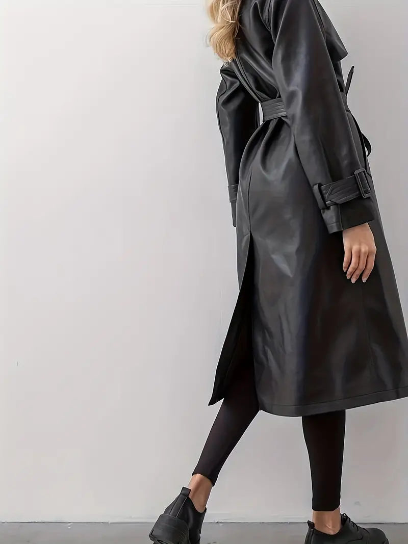 Edith trenchcoat i konstläder