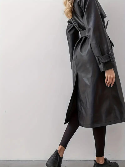 Edith trenchcoat i konstläder