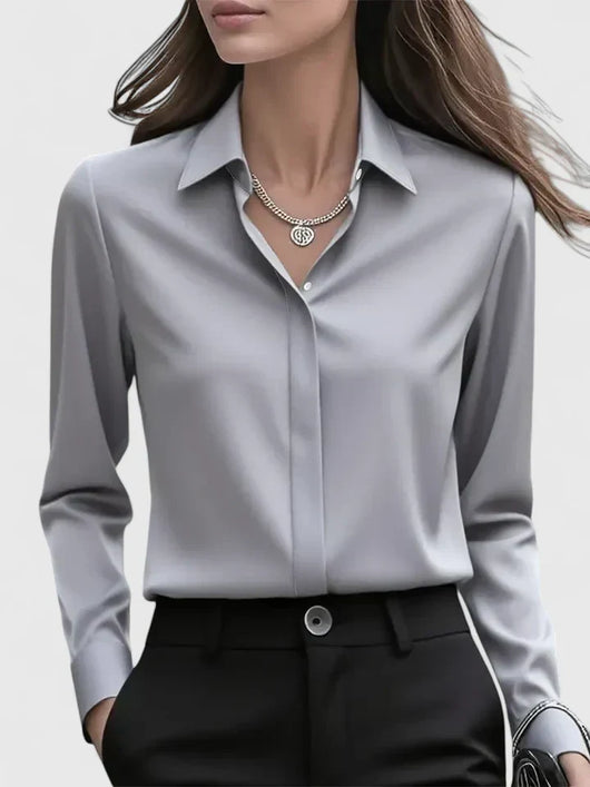 Anja blus i satin