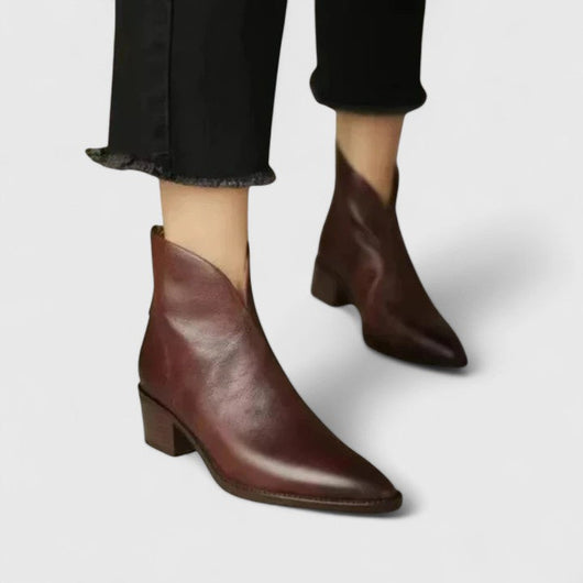 Nicole boots med blockklack