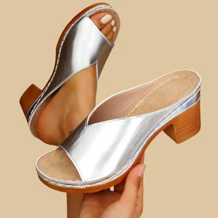 Gabriela slip in-skor med blockklack