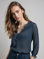 Felicia elegant blus med volanger