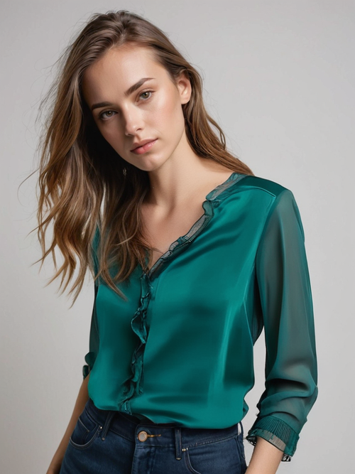 Felicia elegant blus med volanger