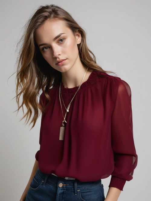 Felicia elegant blus med volanger