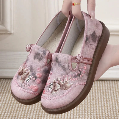 Marie loafers med blommönster