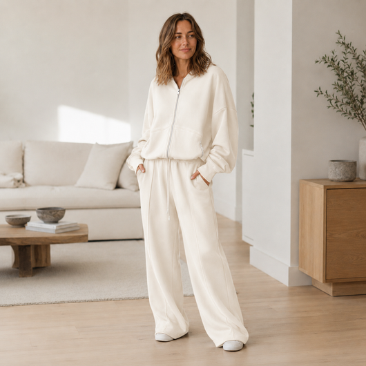 Bente sweatjacka – kort och mysigt oversized