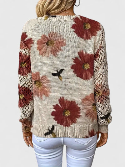 Liza elegant kofta med blommönster
