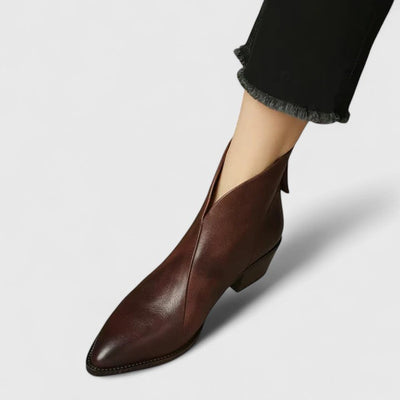 Nicole boots med blockklack