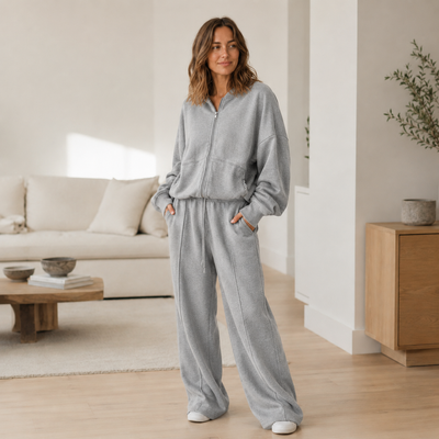 Bente sweatjacka – kort och mysigt oversized