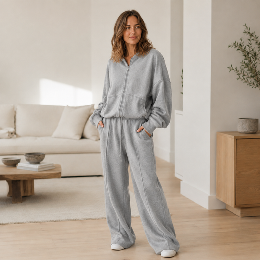 Bente sweatjacka – kort och mysigt oversized
