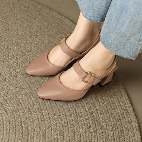Hanna pumps med blockklack