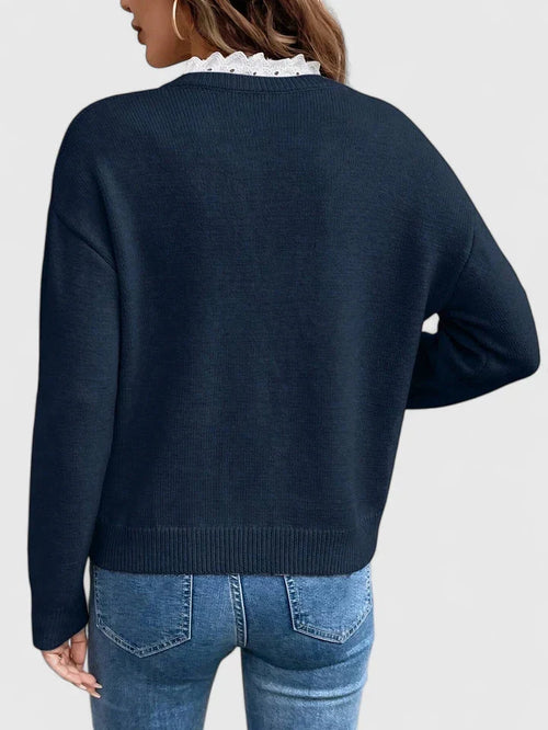 Aurelia blus med spetsdetaljer