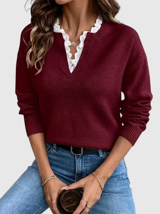 Aurelia blus med spetsdetaljer
