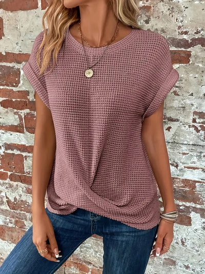 Sylvia t-shirt i stickat