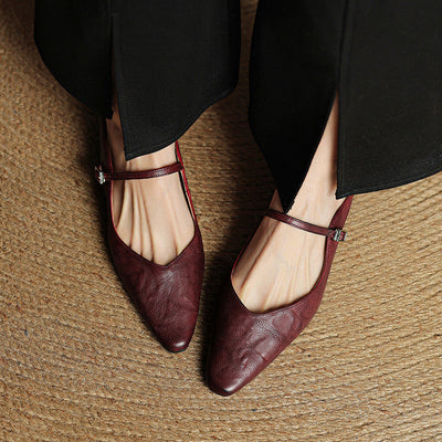 Tanja loafers i läder