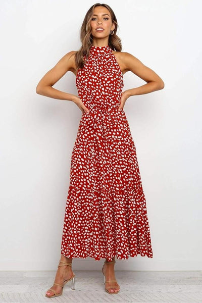 Karin maxiklänning med halterneck