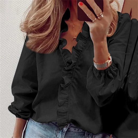 Katharina blus med volanger